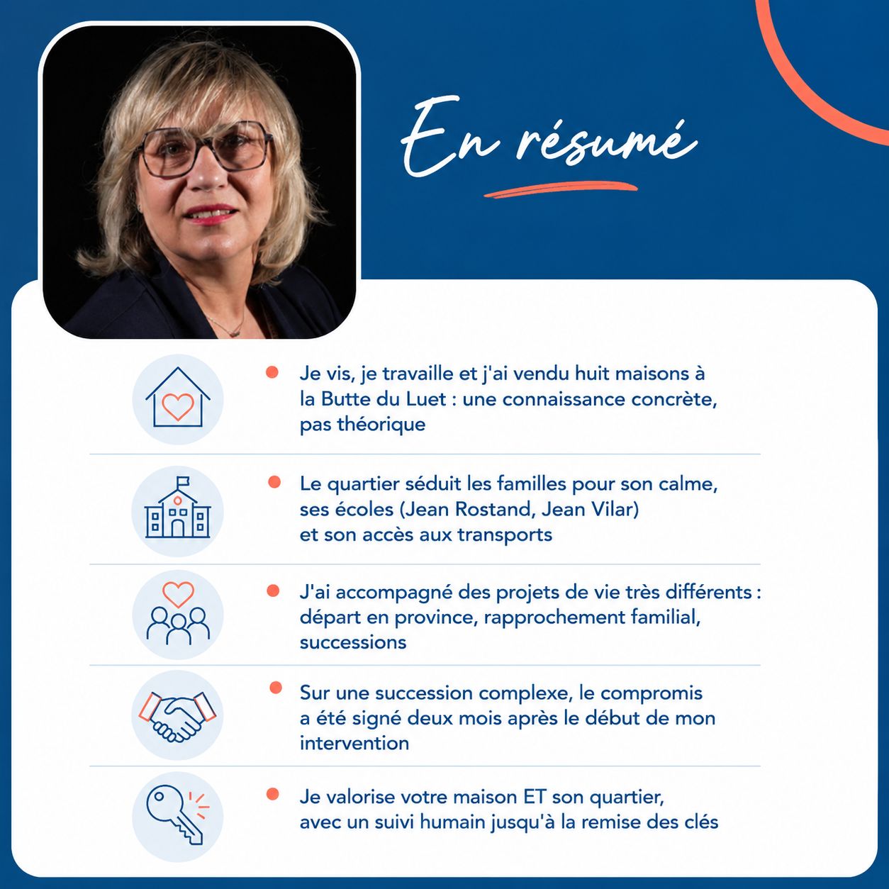 Infographie — vendre une maison à la Butte du Luet